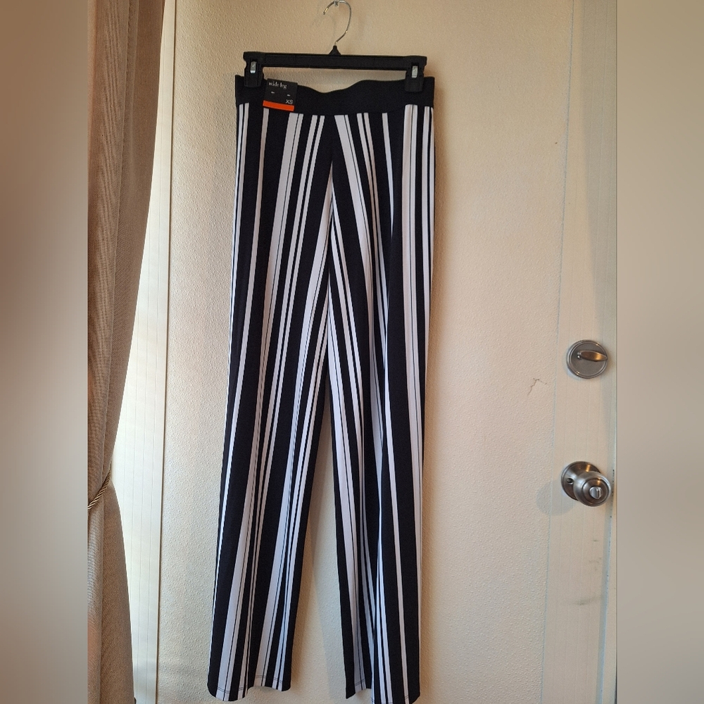Alfani Monochrome Striped Trousers NWT XS Extra Small